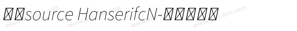 字体source HanserifcN字体转换